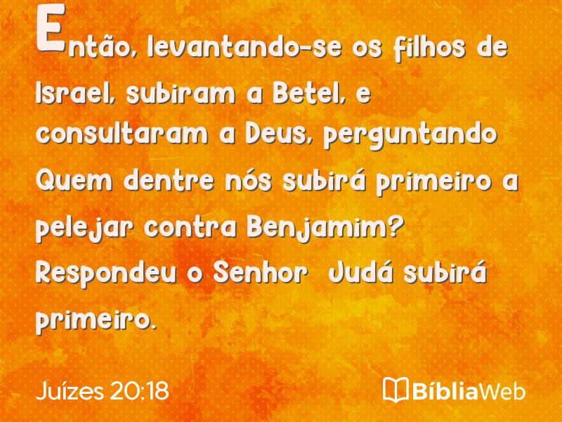 Juízes 20:18 em imagem para compartilhar