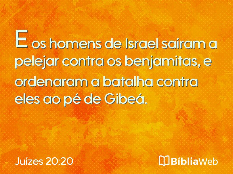 Juízes 20:20 em imagem para compartilhar
