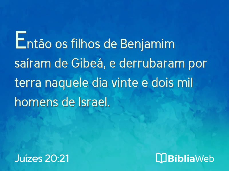 Juízes 20:21 em imagem para compartilhar