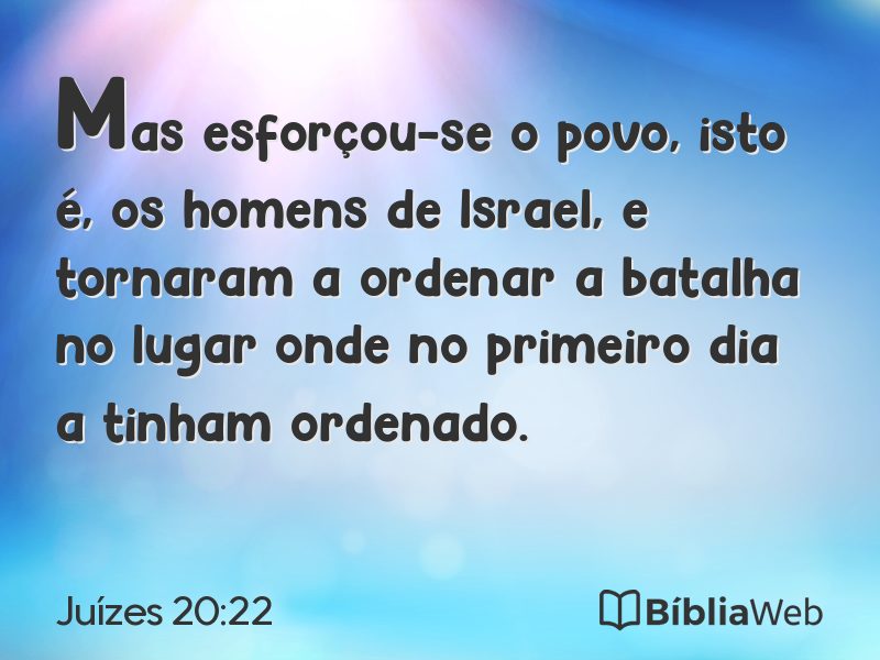Juízes 20:22 em imagem para compartilhar