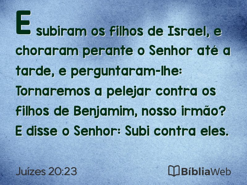 Juízes 20:23 em imagem para compartilhar