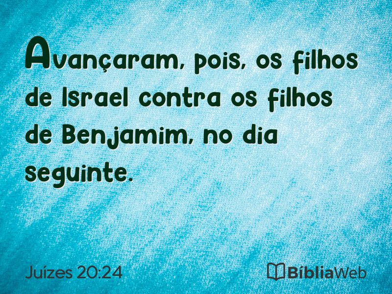 Juízes 20:24 em imagem para compartilhar