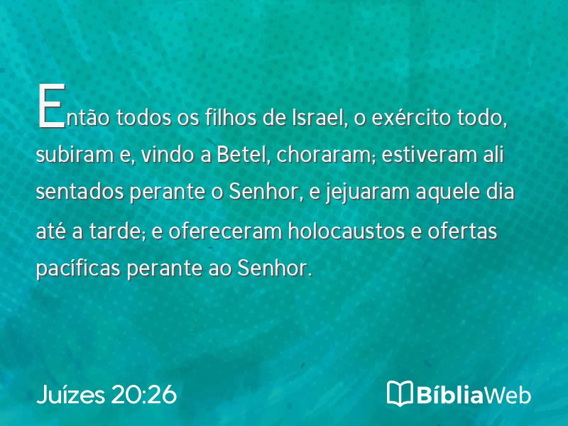 Juízes 20:26 em imagem para compartilhar