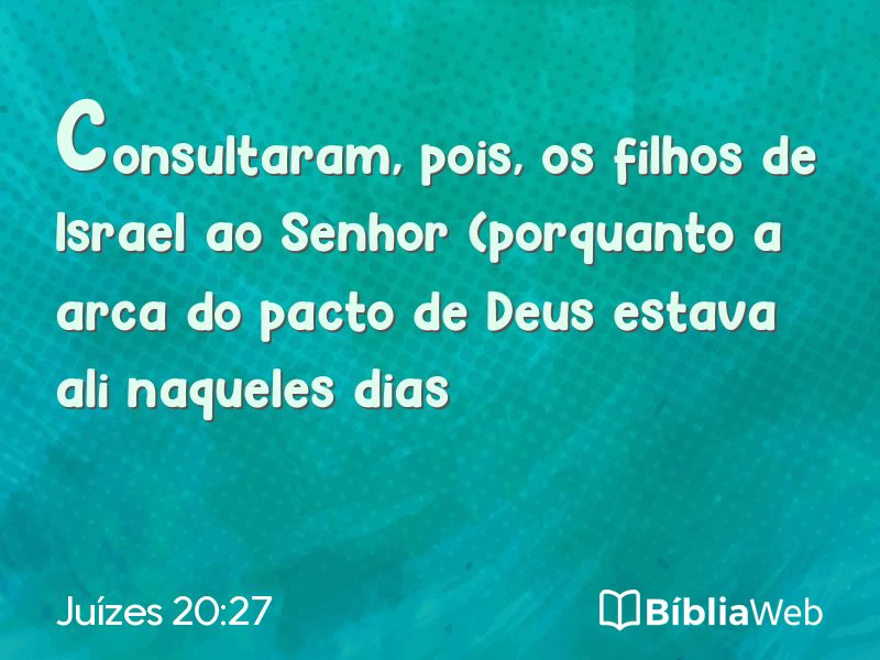 Juízes 20:27 em imagem para compartilhar