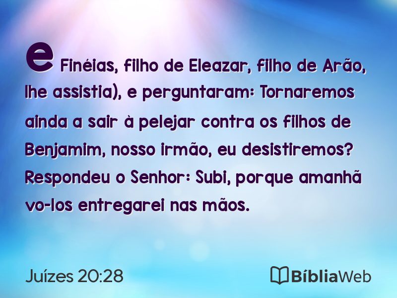 Juízes 20:28 em imagem para compartilhar