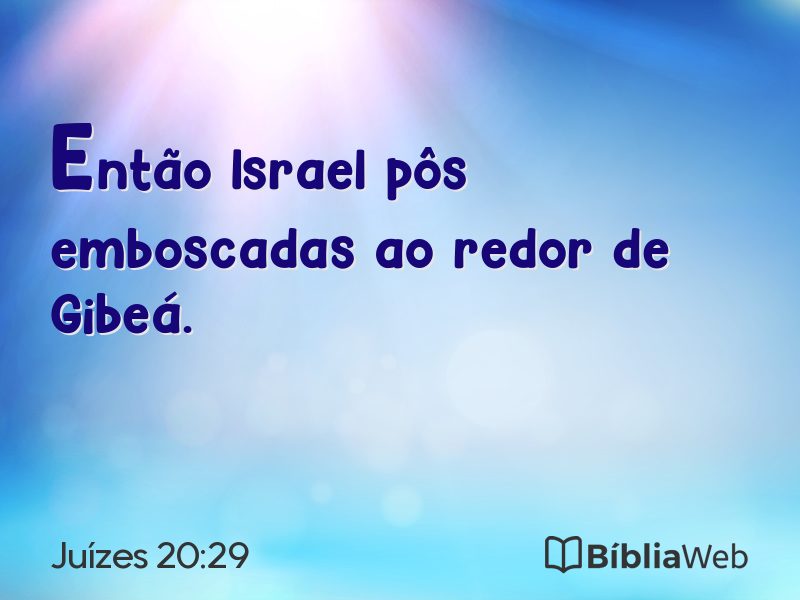 Juízes 20:29 em imagem para compartilhar