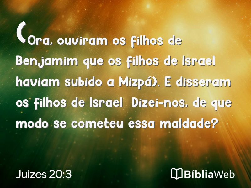 Juízes 20:3 em imagem para compartilhar