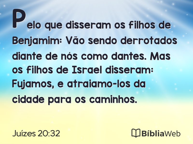 Juízes 20:32 em imagem para compartilhar