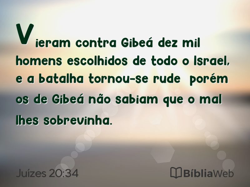 Juízes 20:34 em imagem para compartilhar