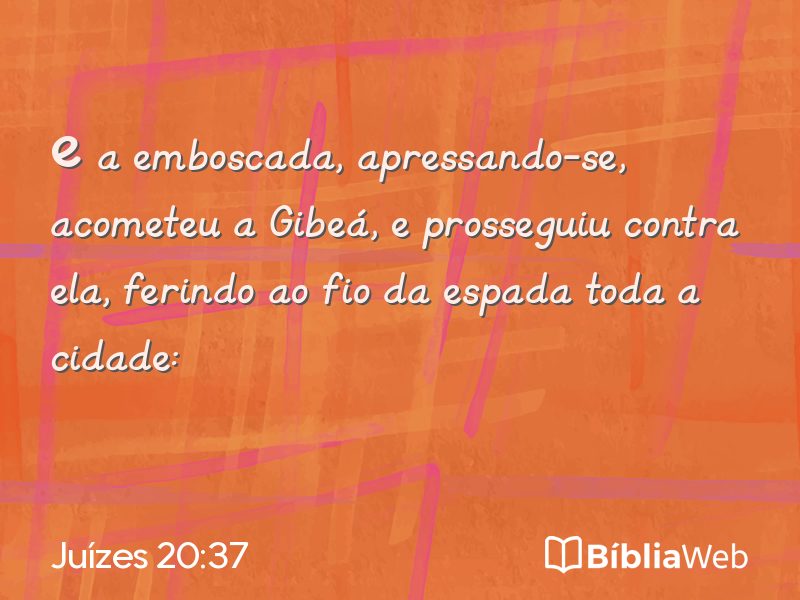 Juízes 20:37 em imagem para compartilhar