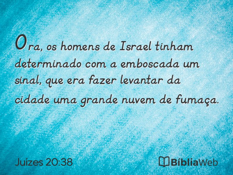 Juízes 20:38 em imagem para compartilhar