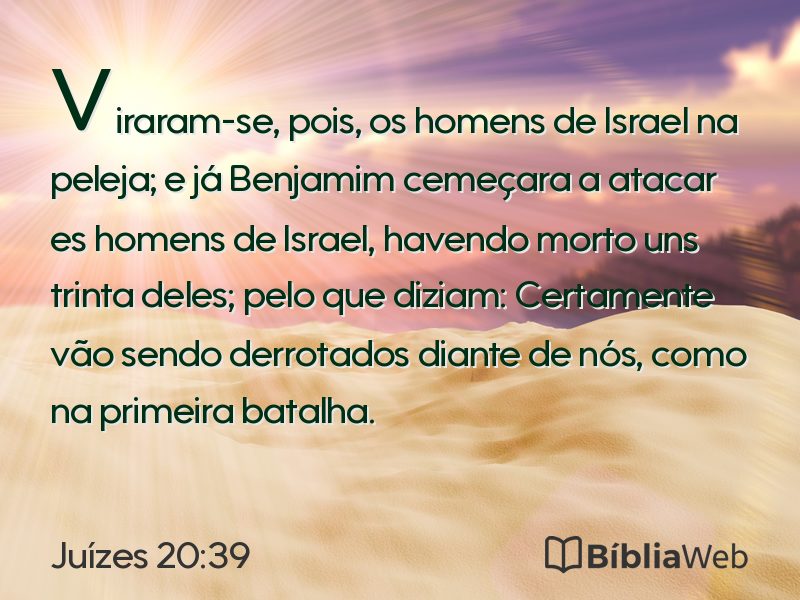 Juízes 20:39 em imagem para compartilhar