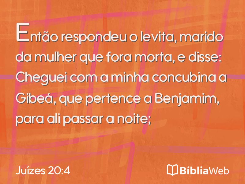 Juízes 20:4 em imagem para compartilhar