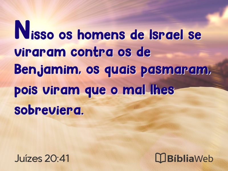 Juízes 20:41 em imagem para compartilhar