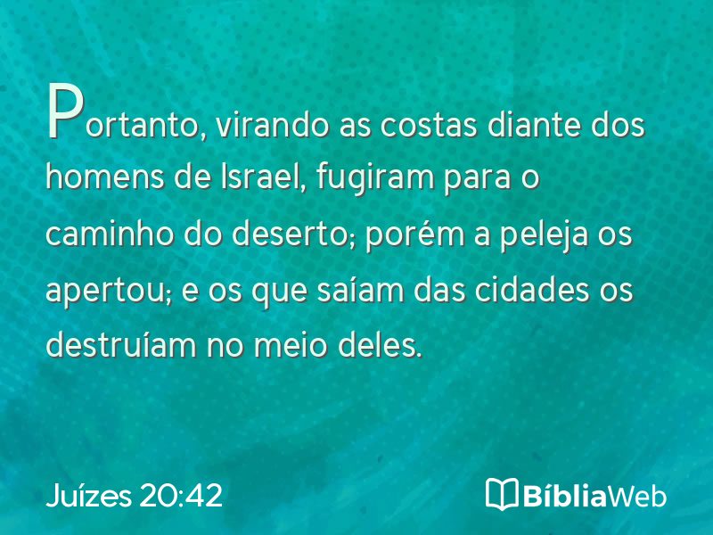 Juízes 20:42 em imagem para compartilhar