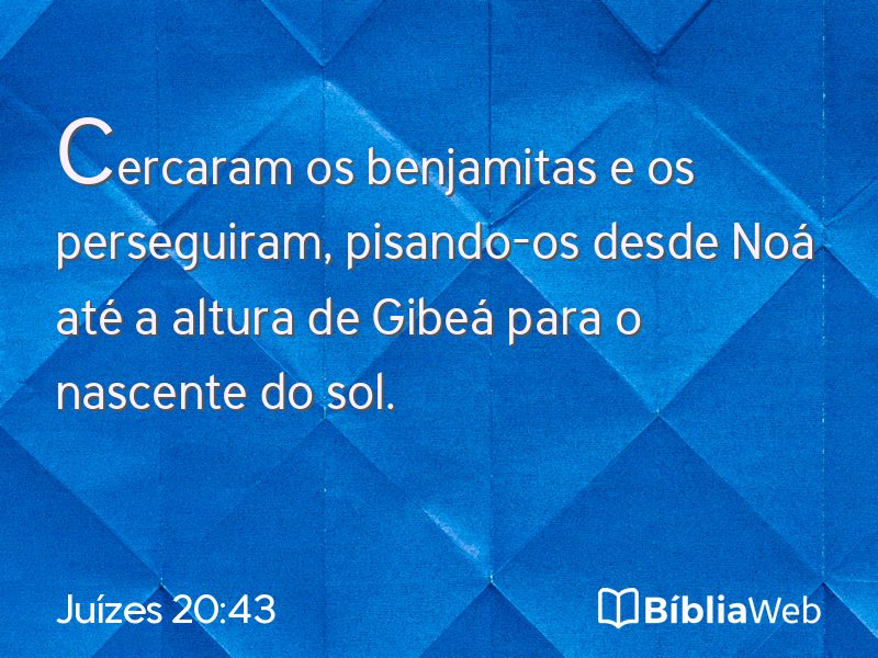 Juízes 20:43 em imagem para compartilhar