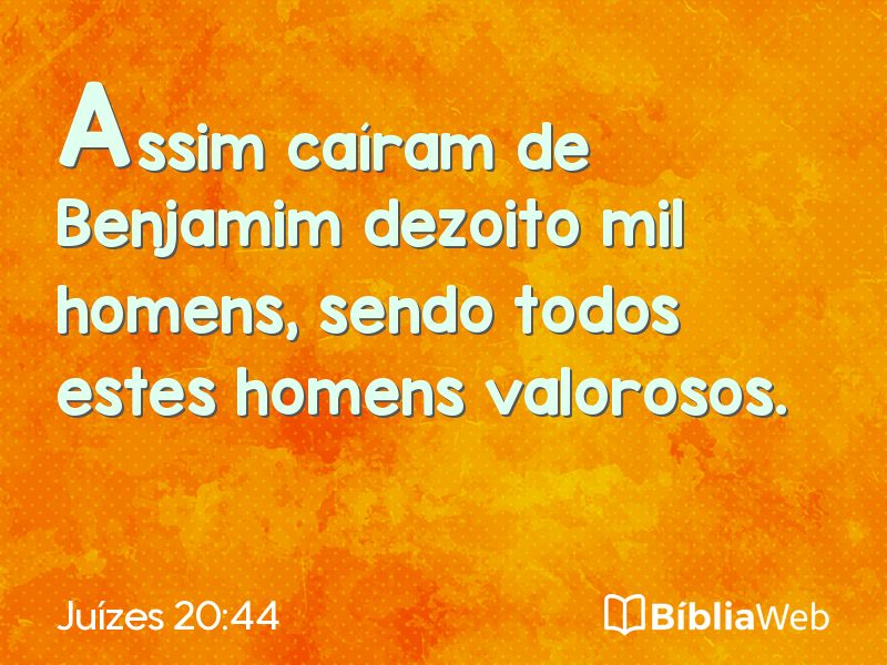 Juízes 20:44 em imagem para compartilhar