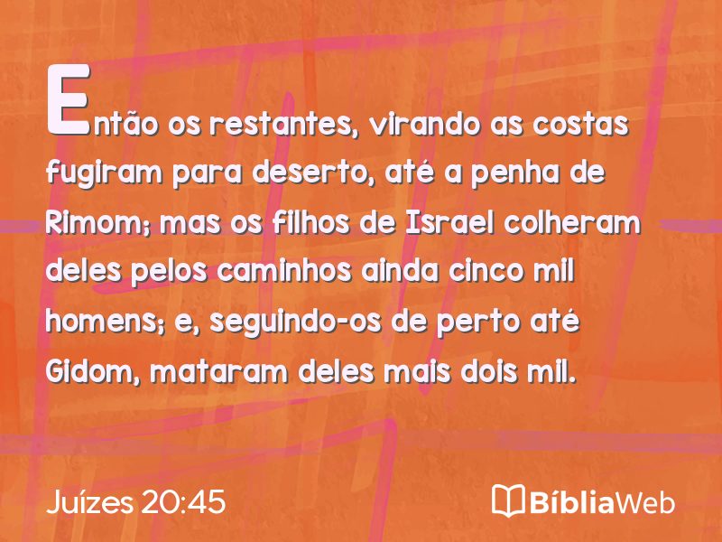 Juízes 20:45 em imagem para compartilhar
