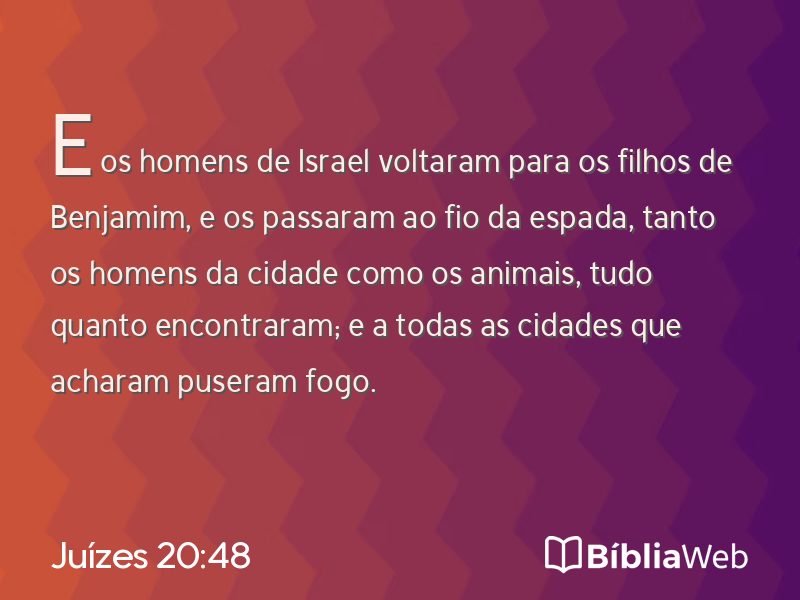 Juízes 20:48 em imagem para compartilhar