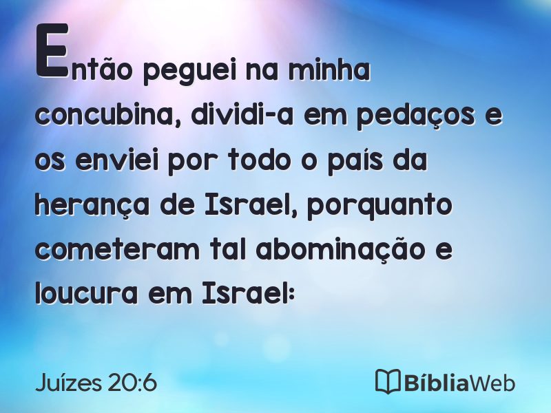 Juízes 20:6 em imagem para compartilhar