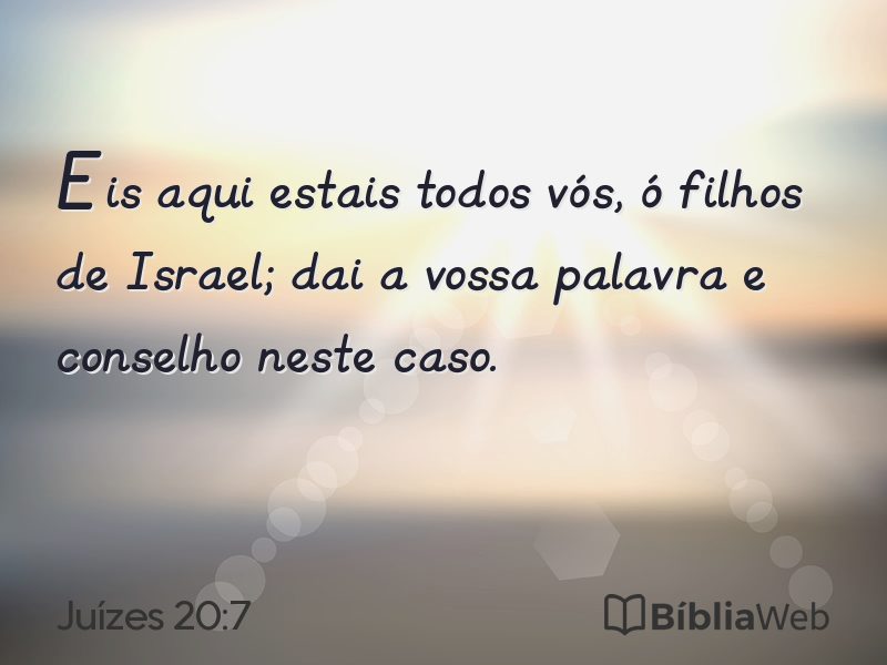 Juízes 20:7 em imagem para compartilhar