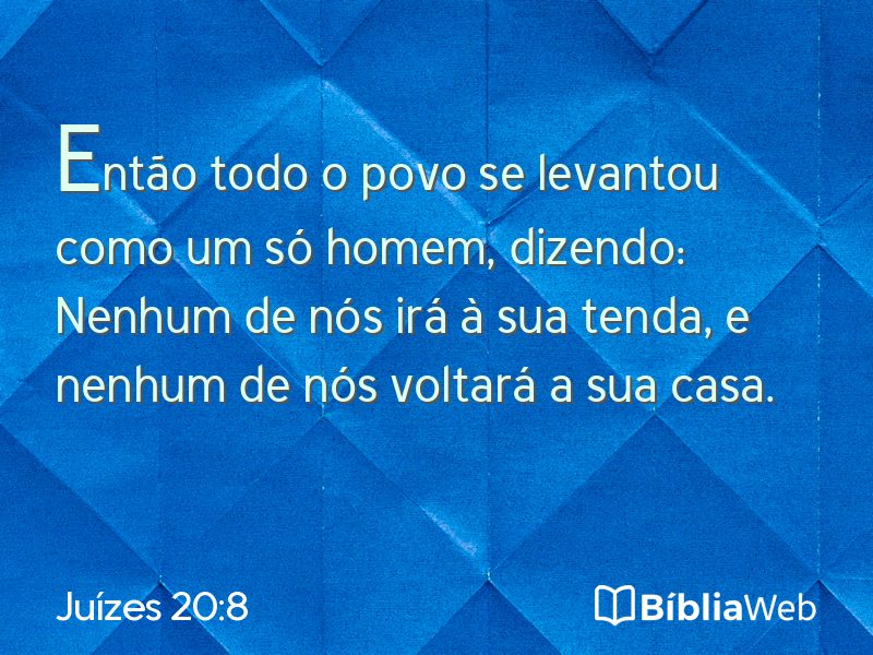 Juízes 20:8 em imagem para compartilhar