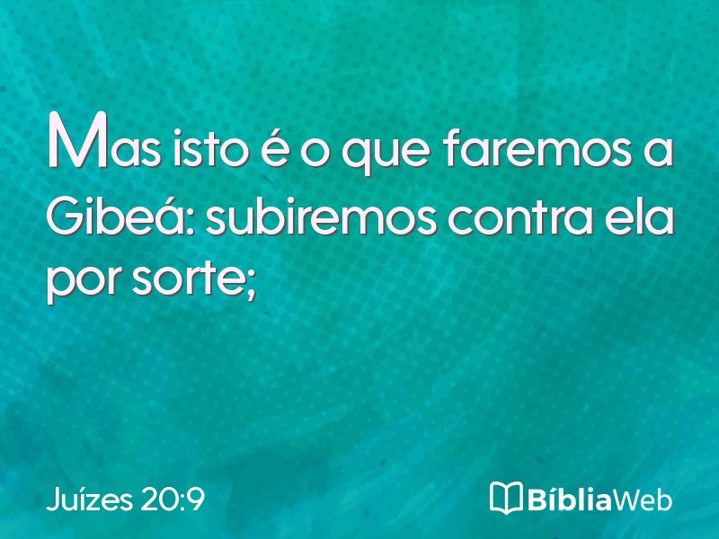 Juízes 20:9 em imagem para compartilhar
