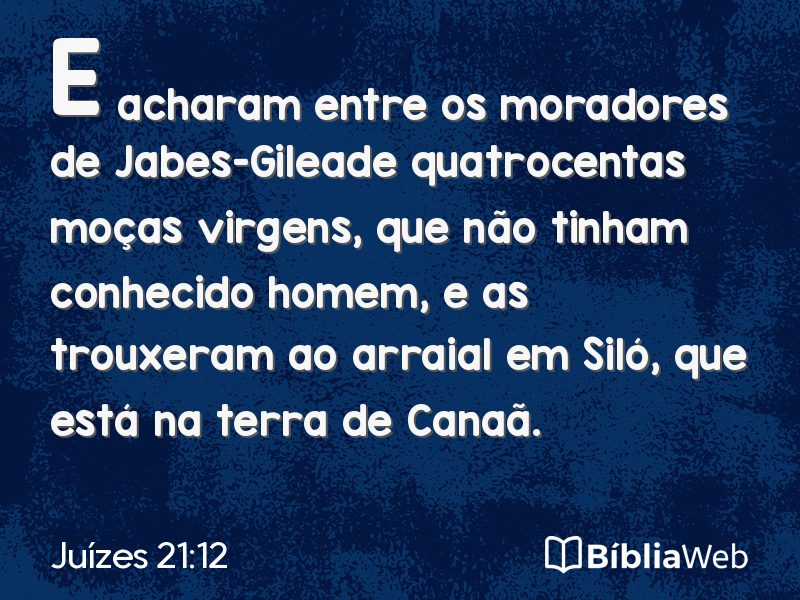 Juízes 21:12 em imagem para compartilhar