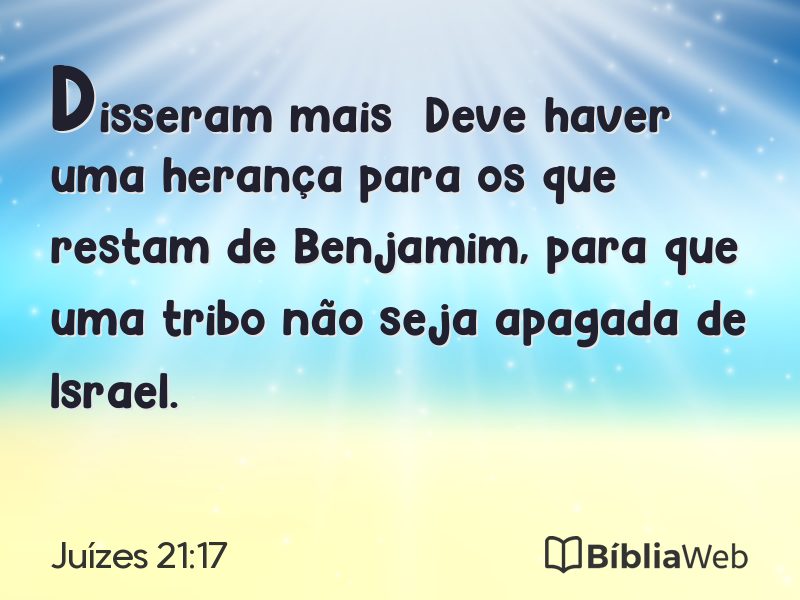 Juízes 21:17 em imagem para compartilhar