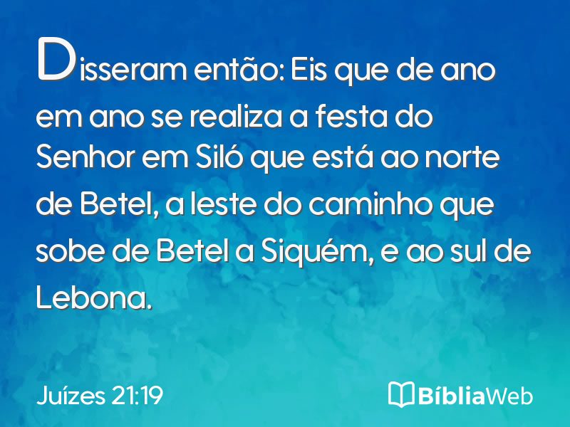 Juízes 21:19 em imagem para compartilhar