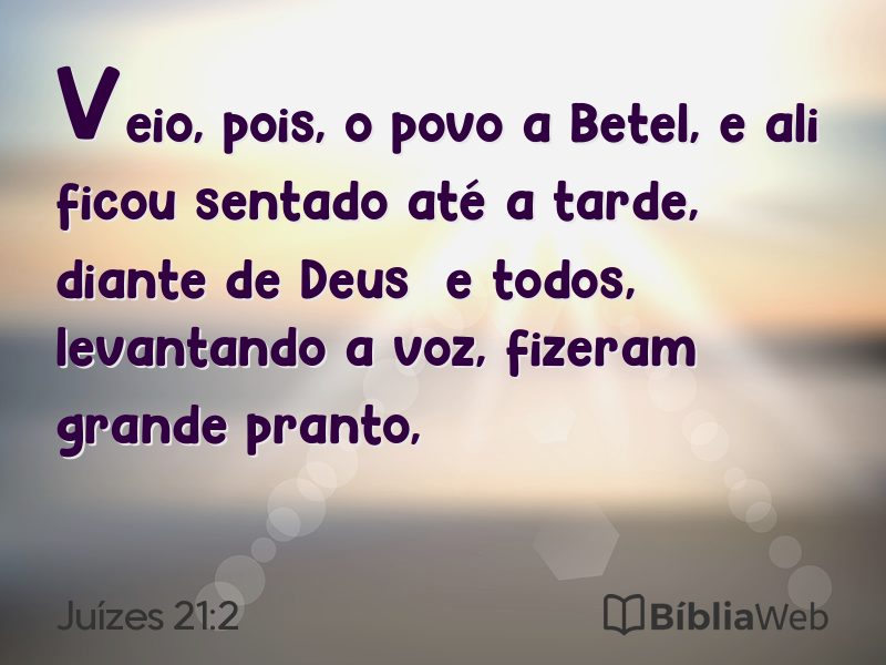 Juízes 21:2 em imagem para compartilhar