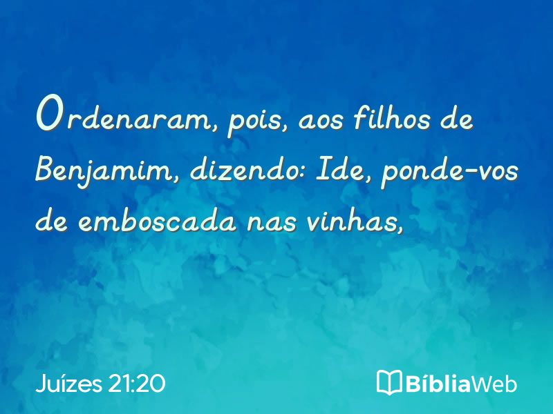 Juízes 21:20 em imagem para compartilhar