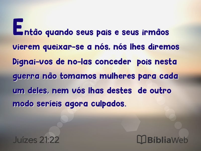 Juízes 21:22 em imagem para compartilhar