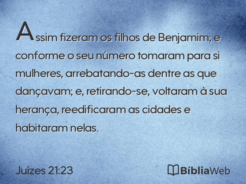 Juízes 21:23 em imagem para compartilhar