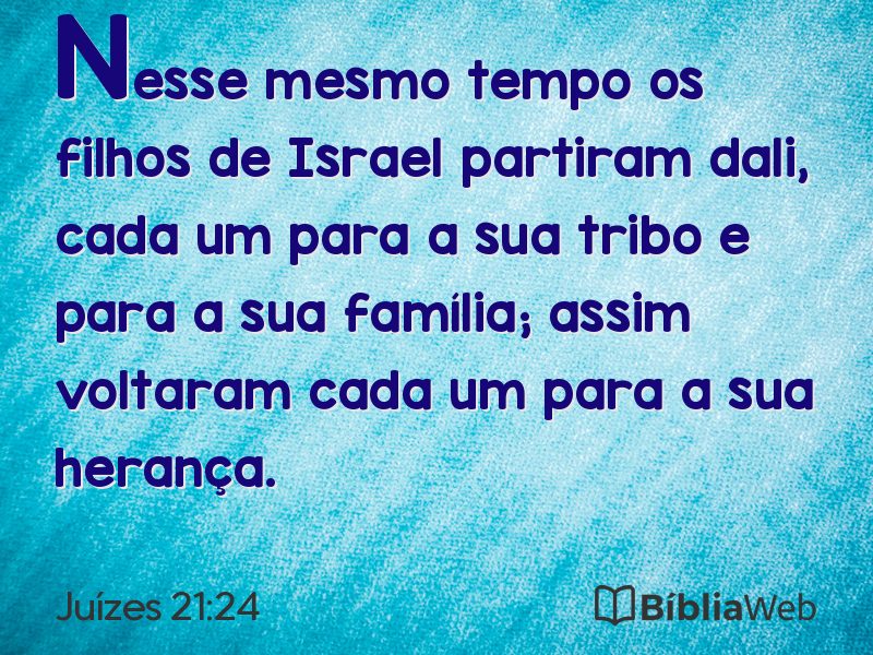 Juízes 21:24 em imagem para compartilhar