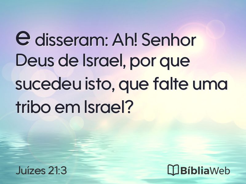Juízes 21:3 em imagem para compartilhar