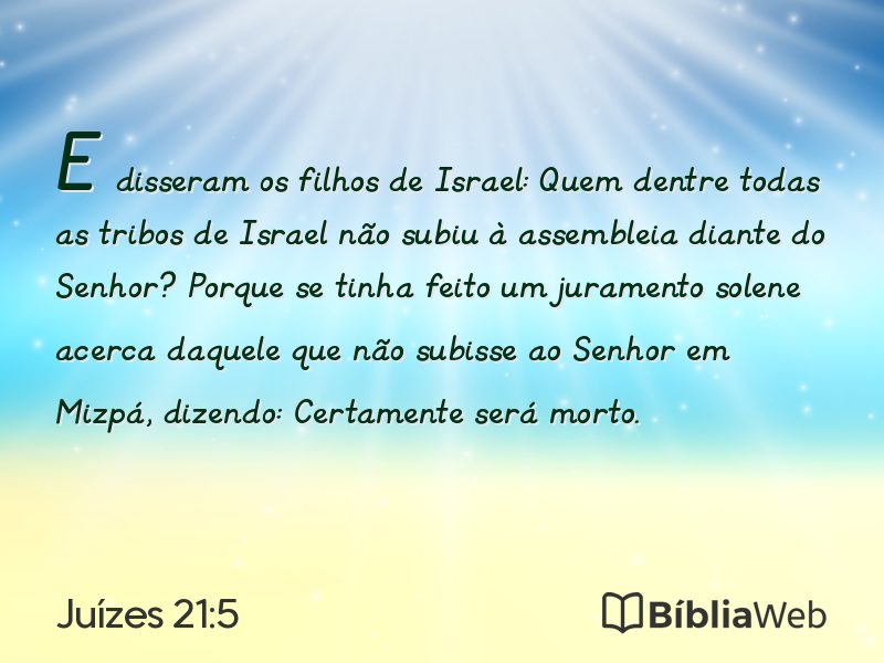 Juízes 21:5 em imagem para compartilhar