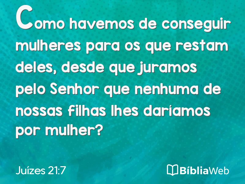Juízes 21:7 em imagem para compartilhar