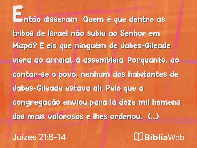 Juízes 21:8-14 em imagem para compartilhar