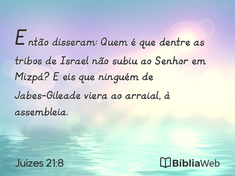 Juízes 21:8 em imagem para compartilhar