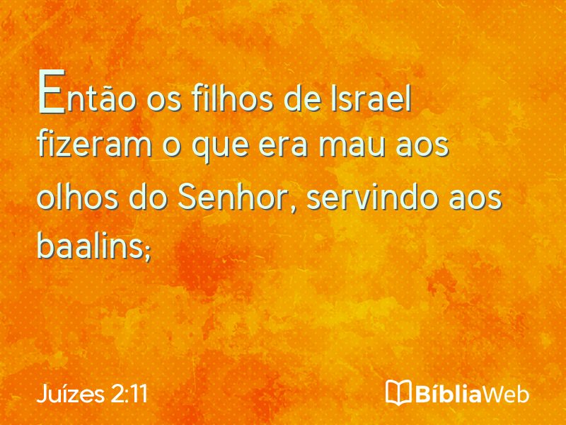 Juízes 2:11 em imagem para compartilhar