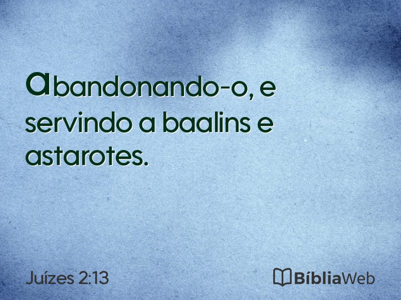 Juízes 2:13 em imagem para compartilhar
