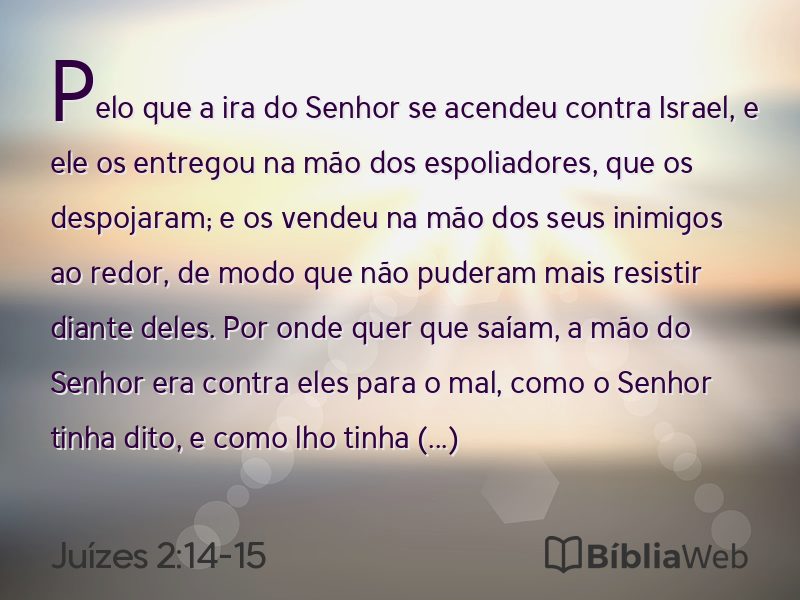 Juízes 2:14-15 em imagem para compartilhar