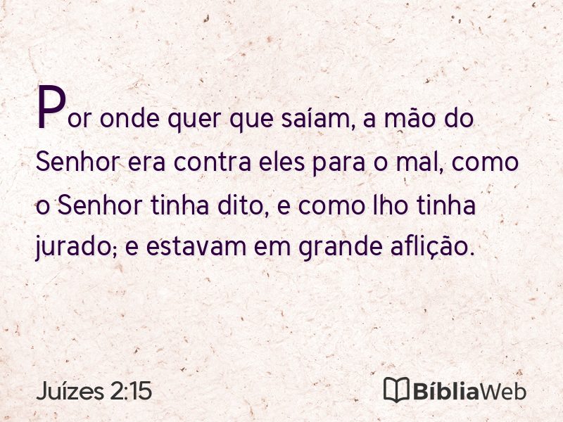 Juízes 2:15 em imagem para compartilhar
