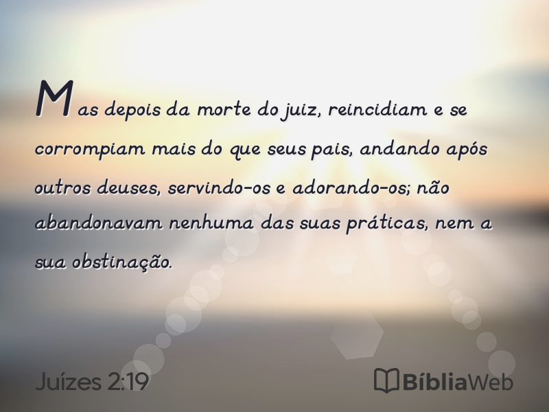 Juízes 2:19 em imagem para compartilhar