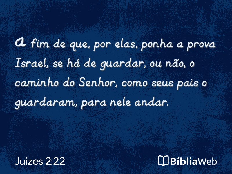 Juízes 2:22 em imagem para compartilhar