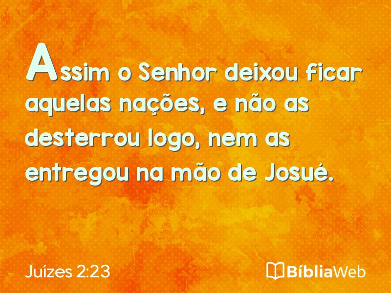 Juízes 2:23 em imagem para compartilhar