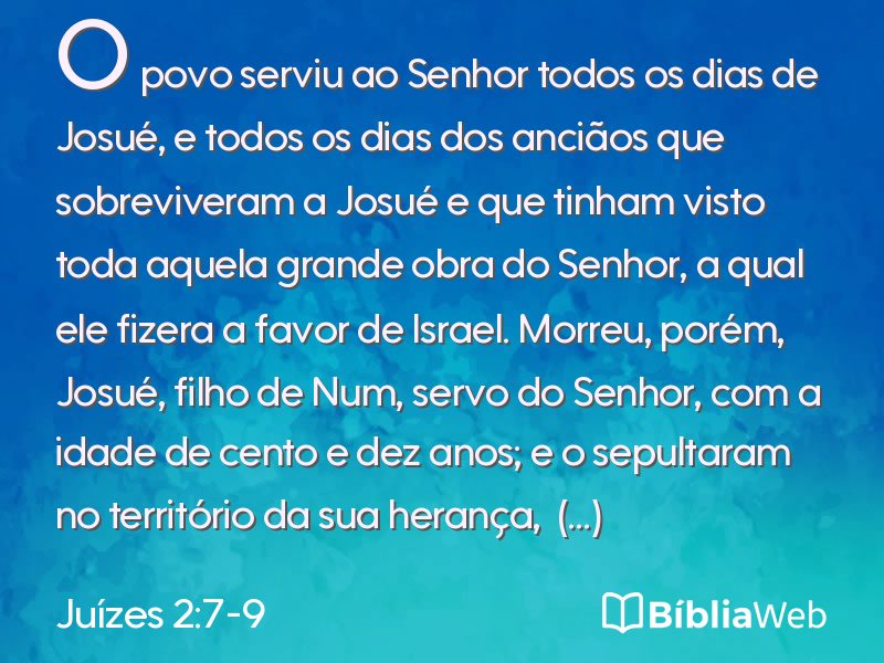 Juízes 2:7-9 em imagem para compartilhar
