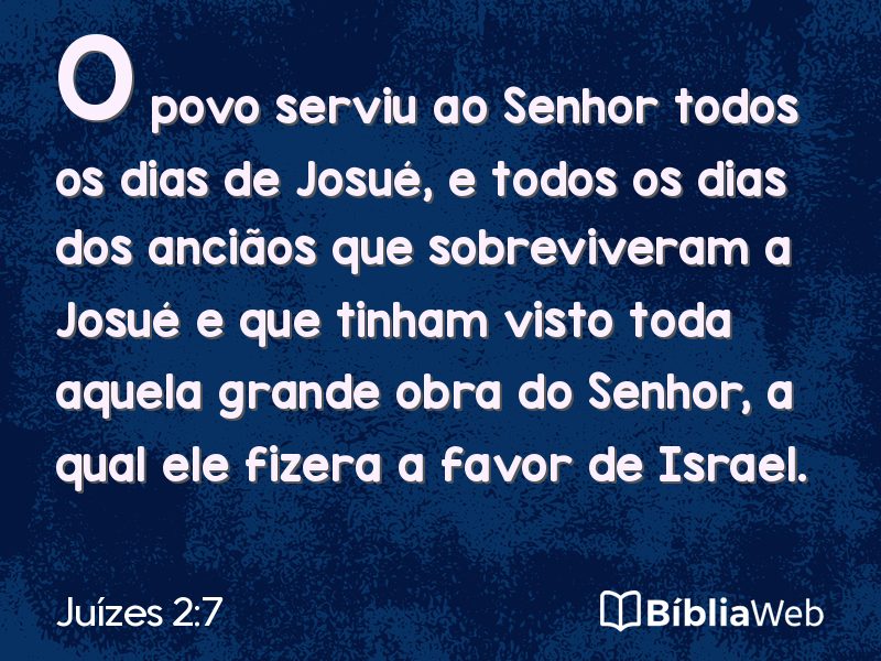 Juízes 2:7 em imagem para compartilhar