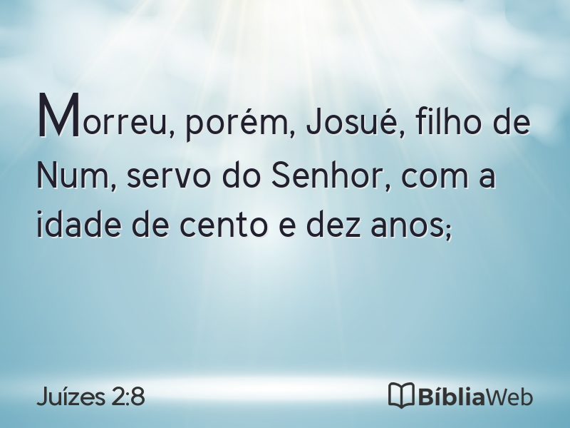 Juízes 2:8 em imagem para compartilhar